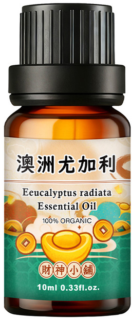 財神小舖 天然擴香單方有機精油, 1件, 10ml, 澳洲尤加利 清新草本 空氣清香