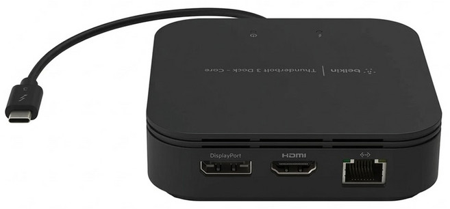 belkin 貝爾金 Thunderbolt 3 雙電源擴充座 F4U110bt, 黑色, 1個