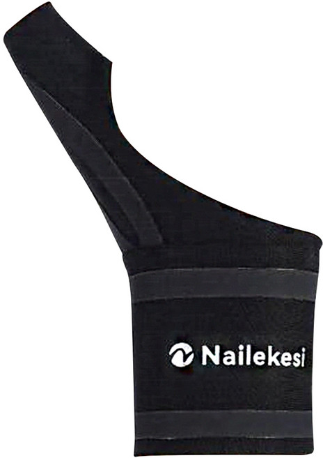 NAILEKESI 耐力克斯 彈簧支撐大拇指加壓護腕/滑鼠手腕固定綁帶 右手, 黑色, 1個