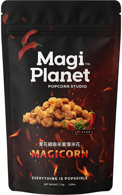 Magi Planet 星球工坊 青花椒麻米菓爆米花, 110g, 1個