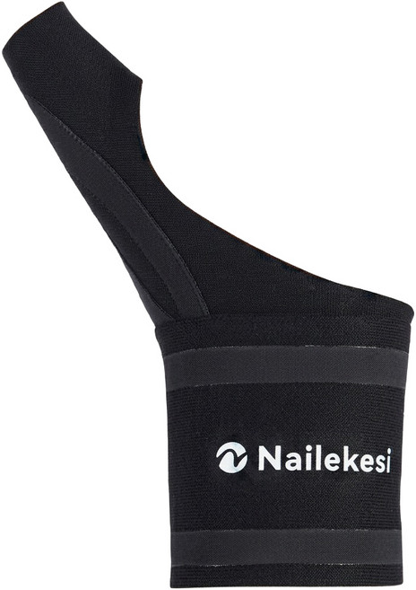 NAILEKESI 耐力克斯 彈簧支撐大拇指加壓護腕/滑鼠手手腕固定綁帶 右手, 黑色, 1個