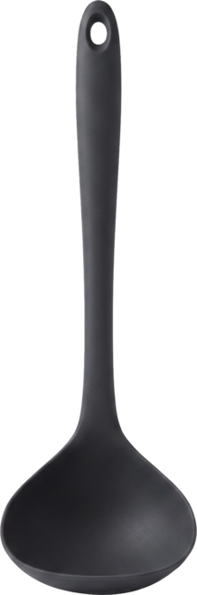 韓國 SiliPot 鉑金矽膠 耐熱 可熱水消毒 大(92 x 78 x 285mm) 湯勺 石墨黑 1個