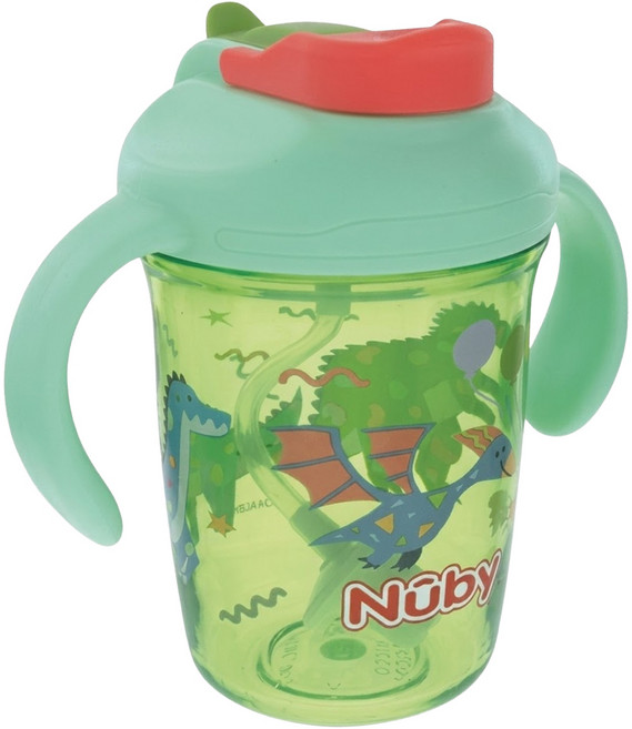 Nuby 雙飲學習杯, 恐龍, 1個, 240ml