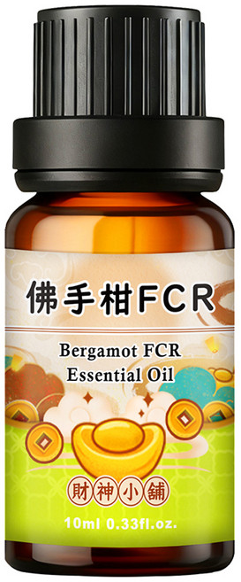 財神小舖 天然擴香單方精油 佛手柑 FCR 1件 10ml 100%天然植物 清新明亮 柑橘香氣 穩心神 聚財運