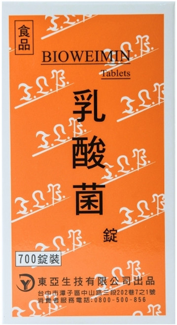 DUNG YA 東亞生技 BIOWEIMIN 乳酸菌錠, 1個, 700顆