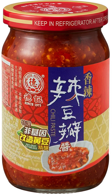 德記 香辣辣豆瓣醬 全素, 350g, 1個