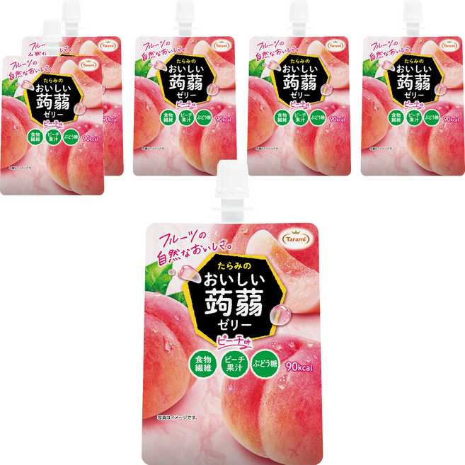 Tarami 達樂美 吸果凍 水蜜桃, 150g, 6個