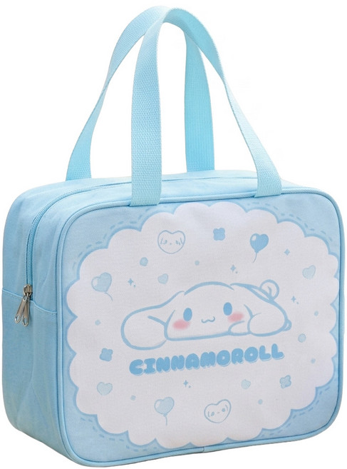 Dung Jin 敦景 Cinnamoroll 大耳狗喜拿 方形手提便當袋 藍色 1個 27 x 23 x 14cm
