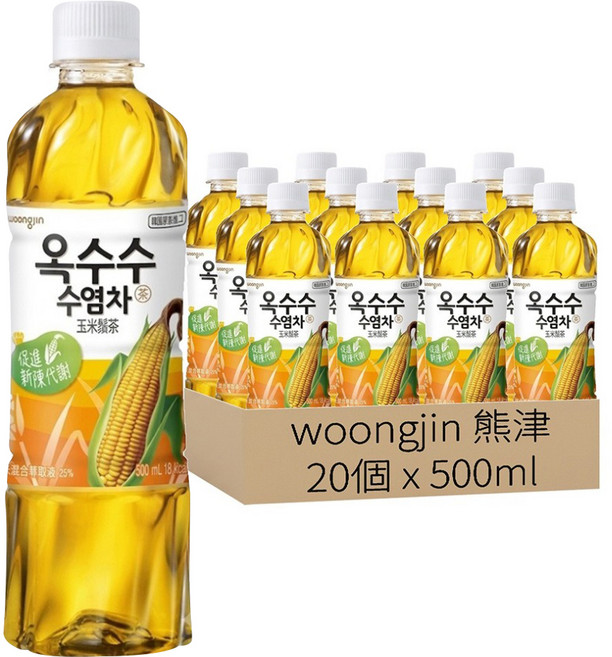 woongjin 熊津 玉米鬚茶, 1箱, 20個裝, 500ml