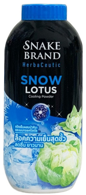 SNAKE BRAND 蛇牌 草本爽身粉 雪蓮花香, 100g, 1個