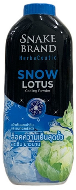 SNAKE BRAND 蛇牌 草本爽身粉 雪蓮花香, 250g, 1個