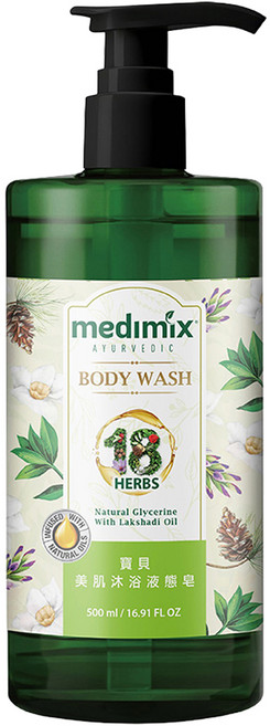 medimix 台灣公司貨 阿育吠陀秘方美肌沐浴液態皂 寶貝, 1個, 500ml