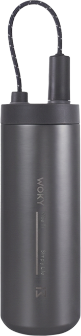WOKY 沃廚 純鈦遛遛杯, 山嶺黑, 1個, 750ml