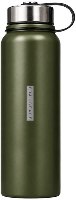FUJI-GRACE 富士雅麗 304不鏽鋼登峰真空杯, 綠色, 1個, 800ml