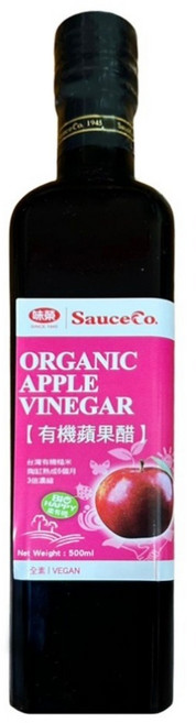 味榮 有機蘋果醋, 1個, 500ml