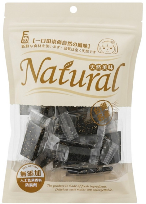 一口田 生機黑芝麻糕, 200g, 1個