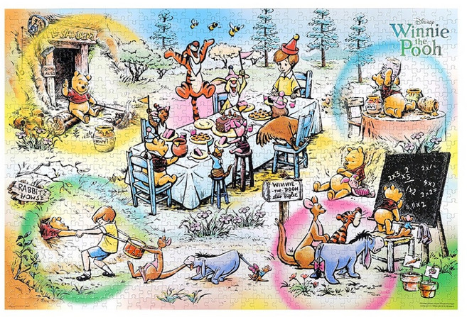 HUNDRED PICTURES 百耘圖 Winnie The Pooh小熊維尼 8 拼圖 HPD01000-152 500 x 750mm, 混和顏色, 1套, 1000片