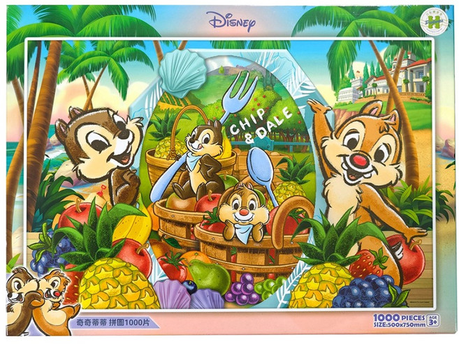 HUNDRED PICTURES 百耘圖 Chip an' Dale 奇奇蒂蒂 4 拼圖 HPD01000-151 500 x 750mm, 混和顏色, 1套, 1000片