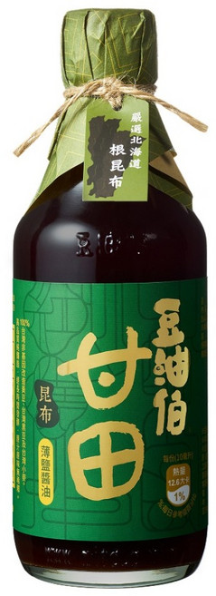豆油伯 昆布甘田釀造醬油, 1個, 300ml