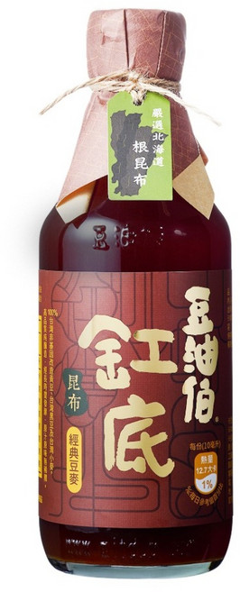 豆油伯 昆布缸底釀造醬油, 1個, 300ml