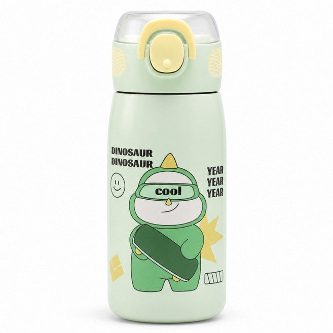 FU SHIH YA 芙詩雅 316 470ml 兒童 學生 萌酷 吸管杯 綠色 1個
