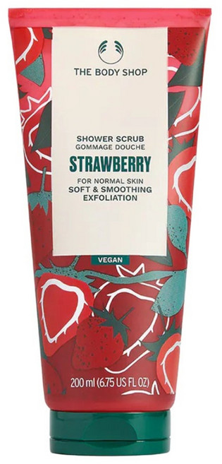 THE BODY SHOP 美體小舖 台灣公司貨 草莓嫩白去角質沐浴膠, 1個, 200ml