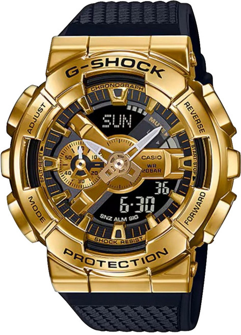 CASIO 卡西歐 G-SHOCK 無限Tough精神系列 運動戶外手錶 GM-110G-1A9DR, 金色 + 黑色, 1個