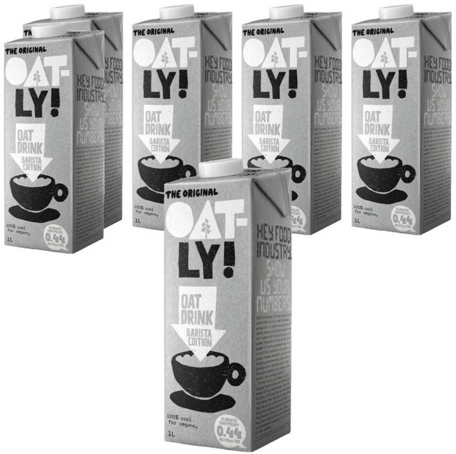 OATLY 燕麥奶, 6個, 1L