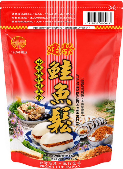 建榮 鮭魚鬆, 300g, 1個