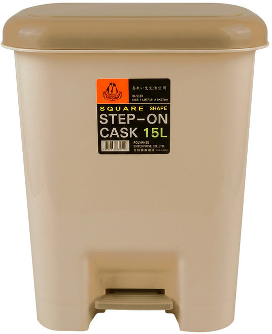 Polywise 翰庭 如意腳踏紙林 15L 台灣製造 BI-5187 米色 1層