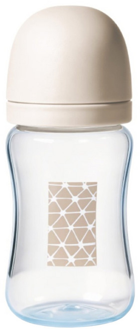 KU.KU Duckbill 酷咕鴨 KUKU PLUS 印記PP寬口奶瓶, 柔光杏, 1個, 240ml