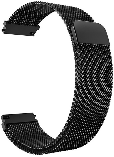Seekis 米蘭尼斯磁吸不鏽鋼替換手錶帶 22mm, 黑色, 1個