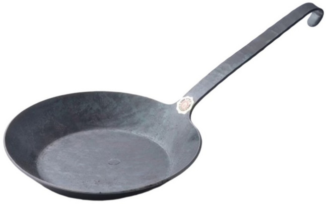 turk 戶外露營專用 手工職人專業經典一體成型 平底鍋長柄 65524 24cm, 黑色, 1個