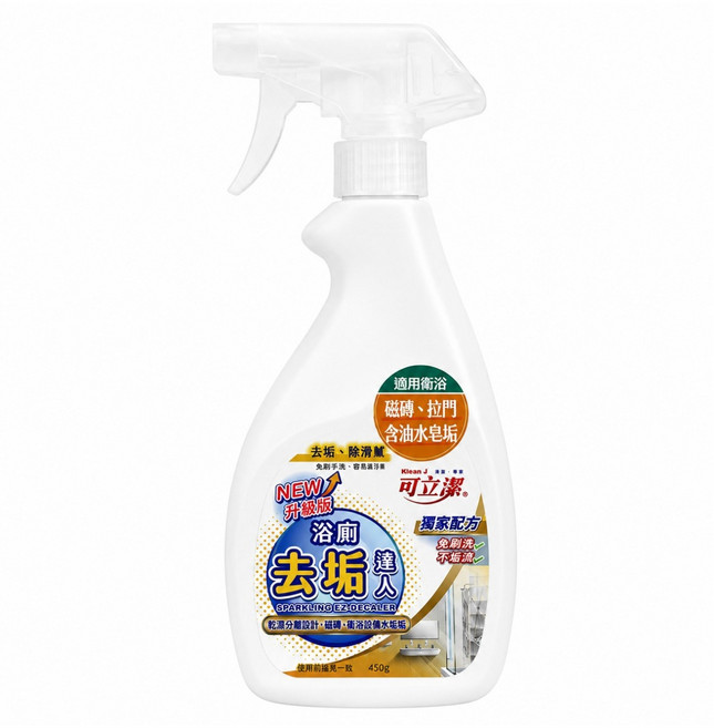 Klean J 可立潔 NEW升級版浴廁去垢達人, 450g, 1個