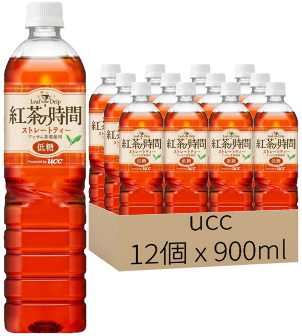 ucc 紅茶時間 低糖紅茶, 12個, 900ml
