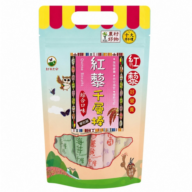 紅藜之家 綜合口味千層棒 12入, 144g, 1套