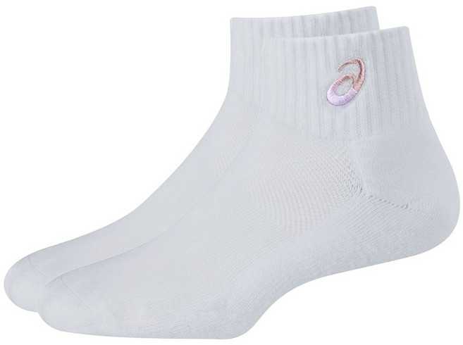 ASICS 亞瑟士 短筒襪 女款運動襪 3033C331-102, 白色, 1套