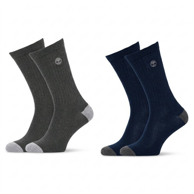 Timberland CUSHIONED CREW SOCKS 中性棉質薄款中筒襪 2雙