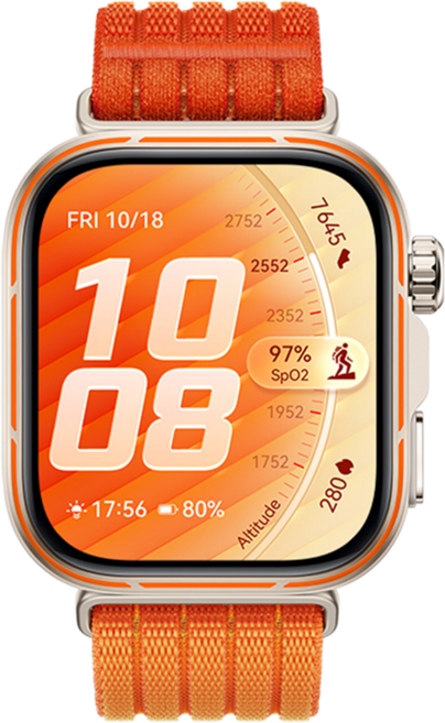 HUAWEI 華為 WATCH FIT 5 Pro, 丹霞橙, 4.87cm, GPS + 藍牙