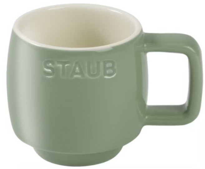 法國 staub 陶瓷 濃縮咖啡杯 100ml 莫蘭迪綠 1個