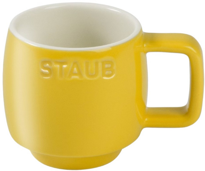 法國 staub 陶瓷 濃縮咖啡杯 100ml 檸檬黃 1個