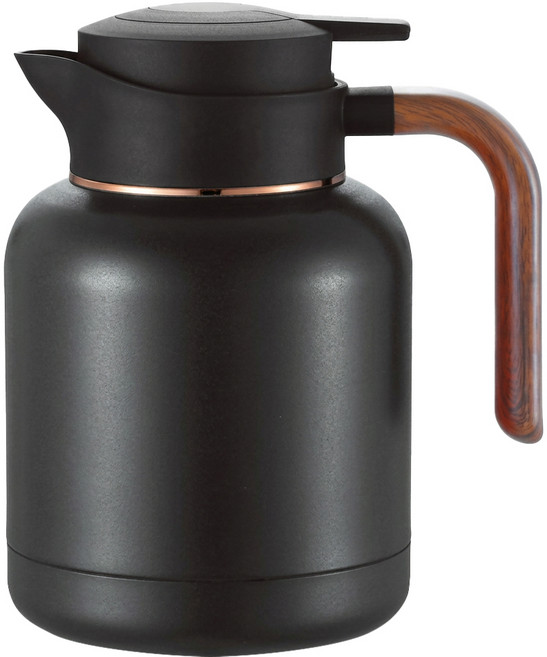 日本 FOREVER 1.5L 316不鏽鋼日系真空保溫壺 泡茶壺 黑色 1個