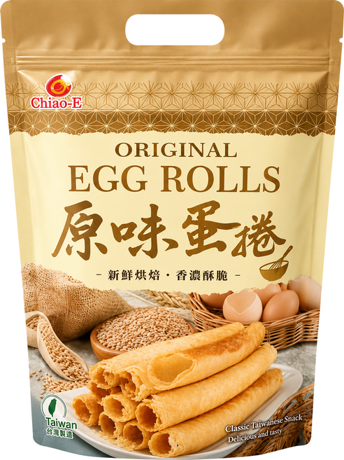 Chiao-E 巧益 原味蛋捲, 144g, 1個