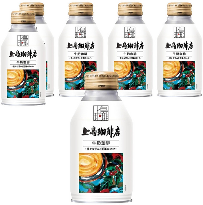 上島珈琲店 牛奶咖啡, 6瓶, 250ml
