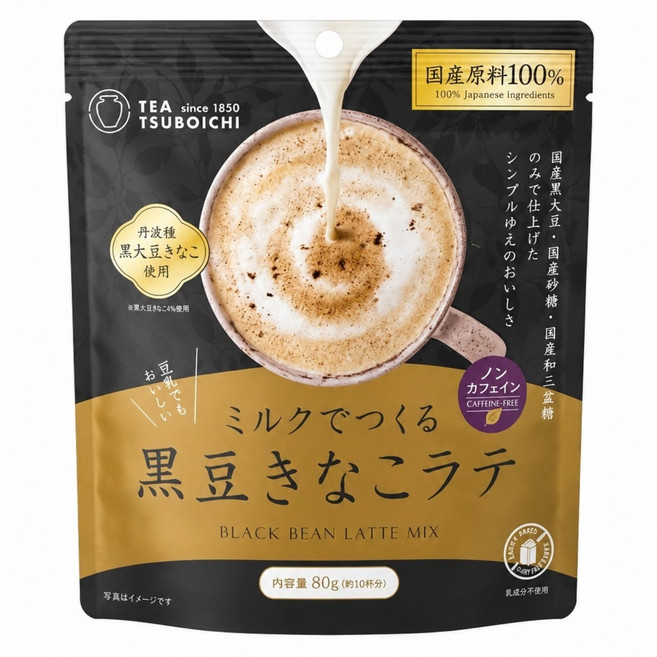 TEA TSUBOICHI 黑豆茶粉 沖泡用, 80g, 1個, 1個裝