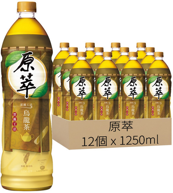 原萃 包種烏龍茶, 12個, 1250ml