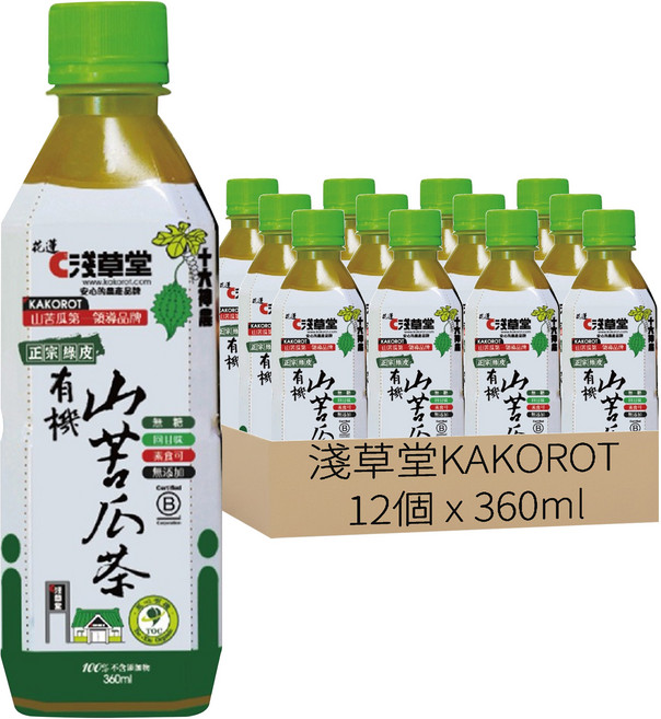 KAKOROT 淺草堂 有機山苦瓜飲料, 12個, 360ml