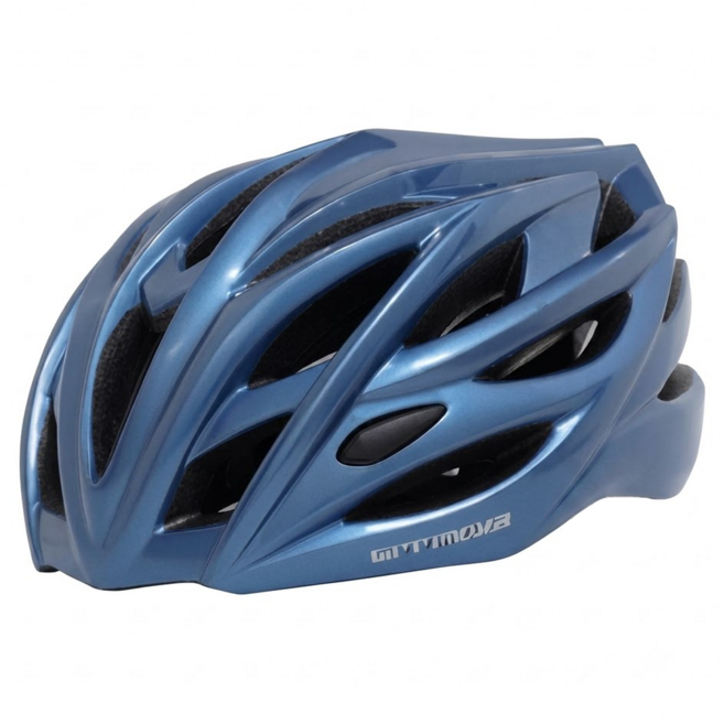 STAGE Roady系列 輕量單車安全帽 一體成型 金屬藍 L(58~61cm) 1個 入門/通勤/學生/頭盔/自行車