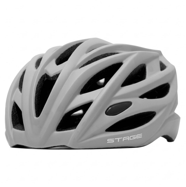 STAGE Roady系列 輕量單車安全帽 一體成型 消光灰 L(58~61cm) 1個 入門/通勤/學生/頭盔/自行車