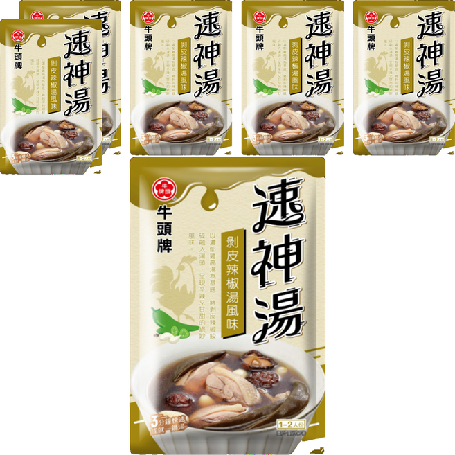 牛頭牌 速神湯 剝皮辣椒湯風味, 50g, 18個